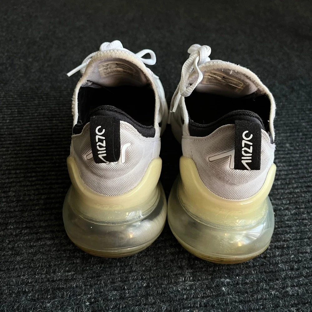 Nike Air Max 270 Womens 8 White Black AH6789-100 Running Shoes Sneaker athletic